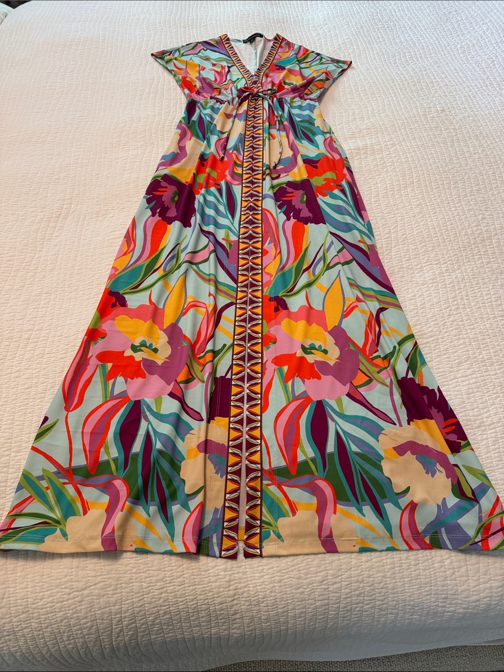 Boston Proper Multicolor Floral Maxi Dress
